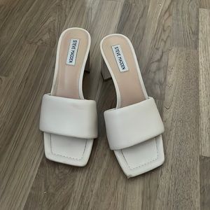Steve Madden Heeled Slides off-White - worn once